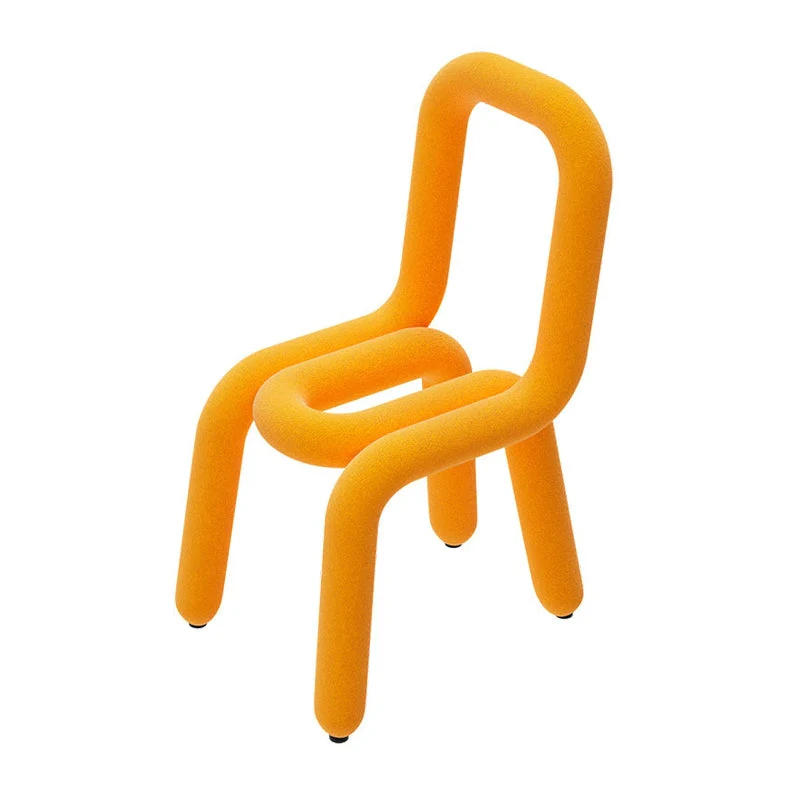 Sedia da pranzo curva velluto di design stile sedia con schienale aperto e finitura opaca Clearhalo