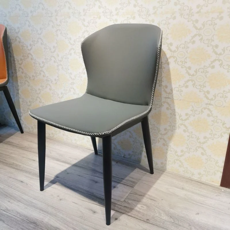 Sedia da pranzo ecopelle Sedia laterale con schienale stile industriale Clearhalo