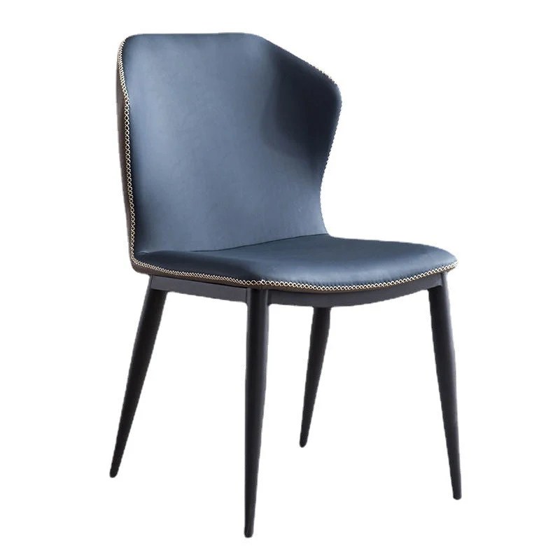 Sedia da pranzo ecopelle Sedia laterale con schienale stile industriale Clearhalo