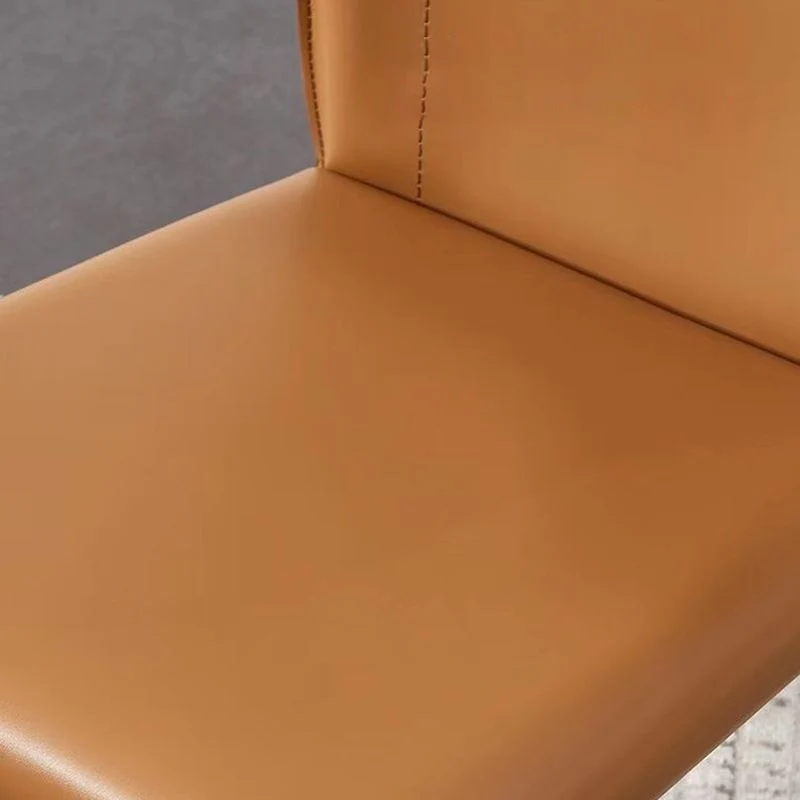 Sedia da pranzo ecopelle Sedia senza braccioli stile moderno con schienale alto Clearhalo