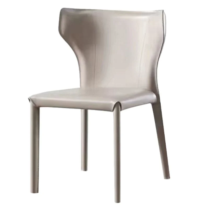 Sedia da pranzo ecopelle Sedia senza braccioli stile moderno con schienale alto Clearhalo
