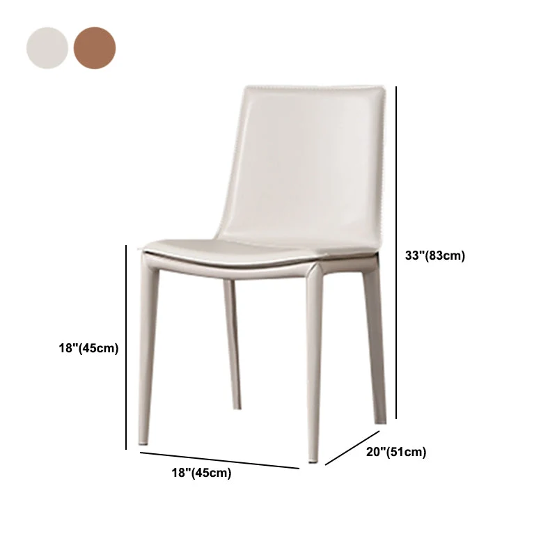 Sedia da pranzo ecopelle Sedie da pranzo laterali contemporanee per la casa Clearhalo