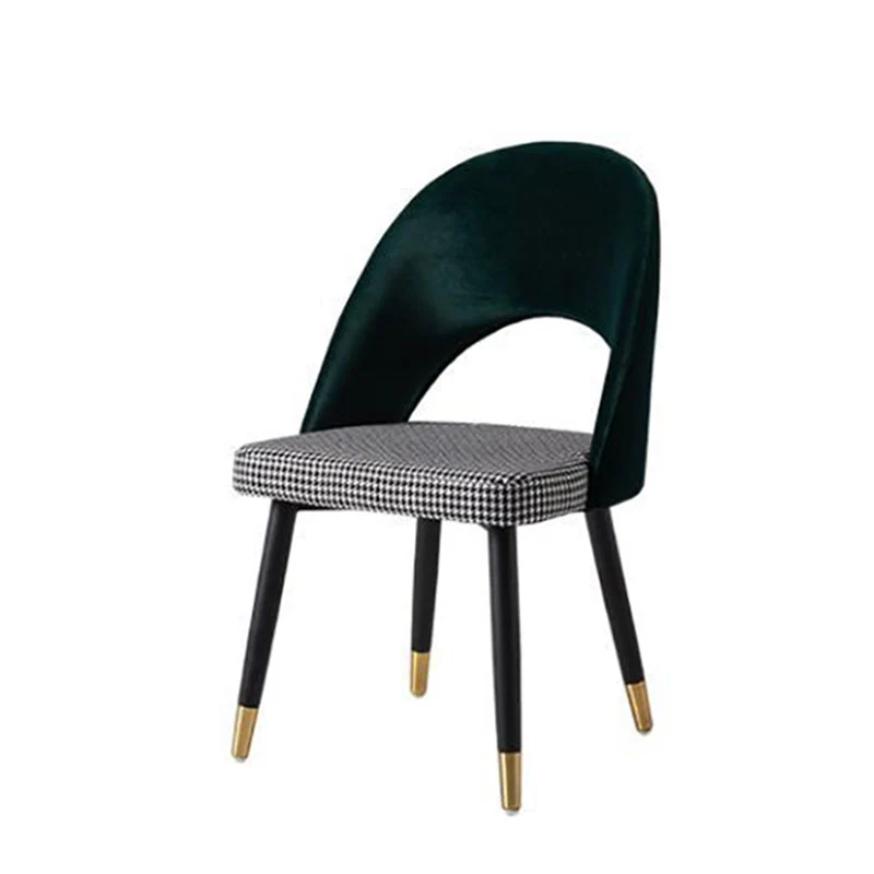 Sedia da pranzo Glam Arm Chair tessuto con schienale aperto per sala da pranzo Clearhalo