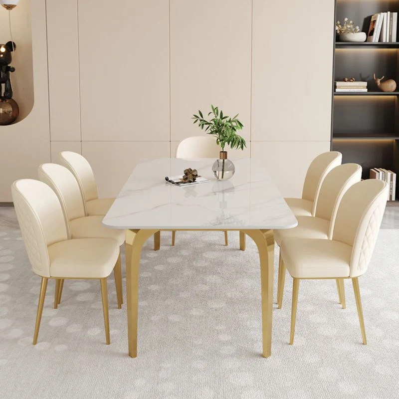 Sedia da pranzo Glam ecopelle Sedie da pranzo imbottite senza braccioli per uso ristorante Clearhalo