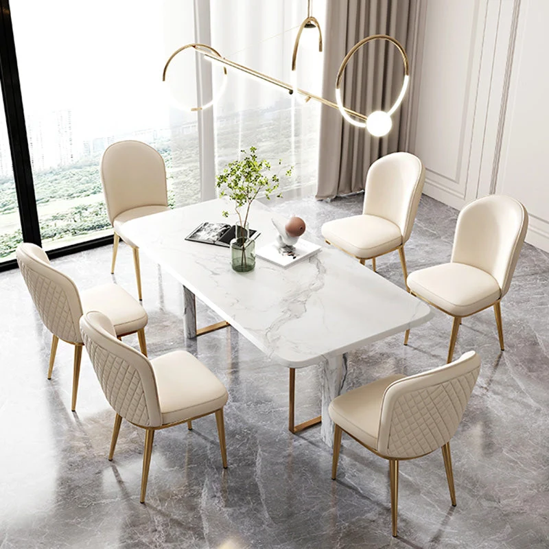 Sedia da pranzo Glam ecopelle Sedie da pranzo imbottite senza braccioli per uso ristorante Clearhalo