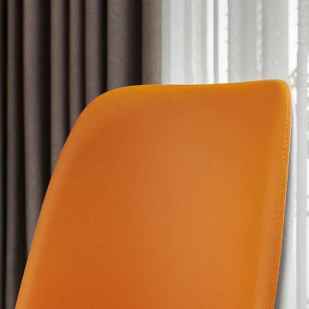 Sedia da pranzo Glam ecopelle Sedie da sala da pranzo metallo senza braccioli per uso domestico Clearhalo