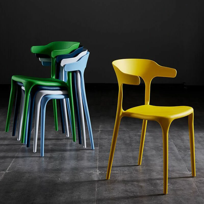 Sedia da pranzo Glam plastica con finitura opaca, schienale aperto, per sala da pranzo Clearhalo