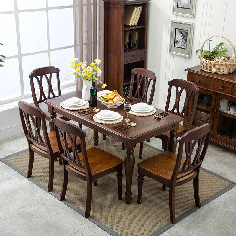 Sedia da pranzo Glam Wood Sedia pieghevole con schienale incrociato per sala da pranzo marrone Clearhalo