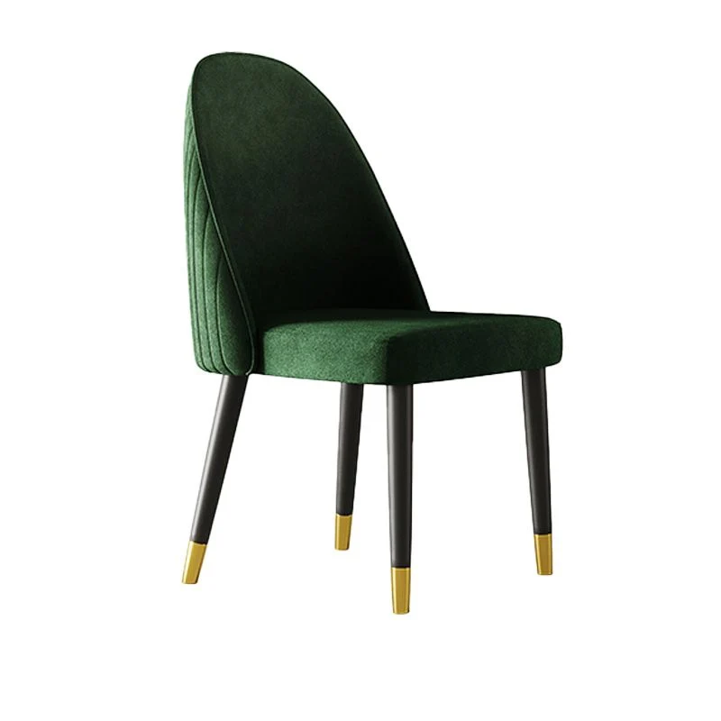 Sedia da pranzo glamour legno di quercia con finitura opaca, sedia laterale con schienale massiccio Clearhalo