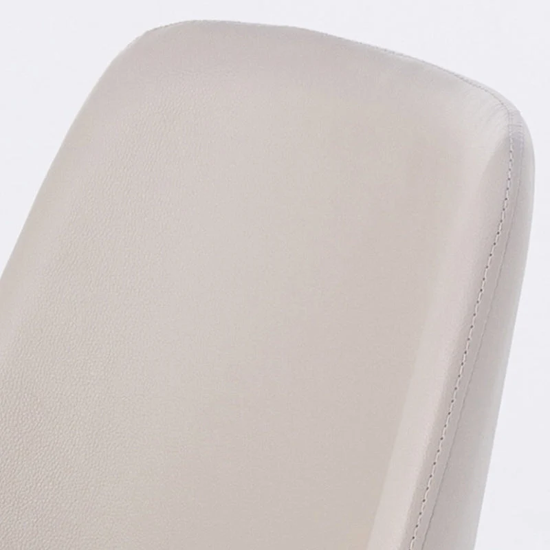 Sedia da pranzo imbottita bianca Sedia da pranzo da cucina con gambe metallo Clearhalo