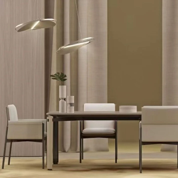 Sedia da pranzo imbottita con braccioli da pranzo con schienale solido per ristorante stile designer Clearhalo