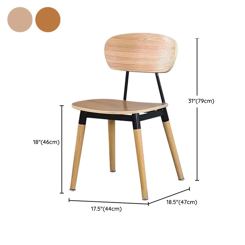 Sedia da pranzo imbottita con schienale aperto stile contemporaneo per la casa Clearhalo