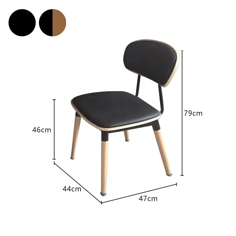 Sedia da pranzo imbottita con schienale aperto stile contemporaneo per la casa Clearhalo