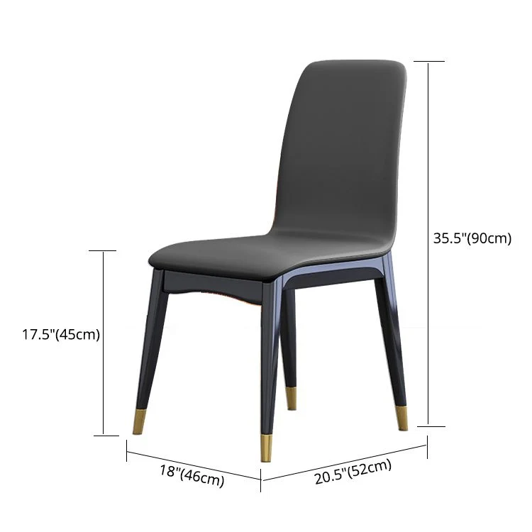 Sedia da pranzo imbottita con schienale massiccio legno di gomma industriale con finitura opaca e gambe nere Clearhalo