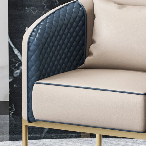 Sedia da pranzo imbottita Glam Metal senza braccioli per uso ristorante Clearhalo