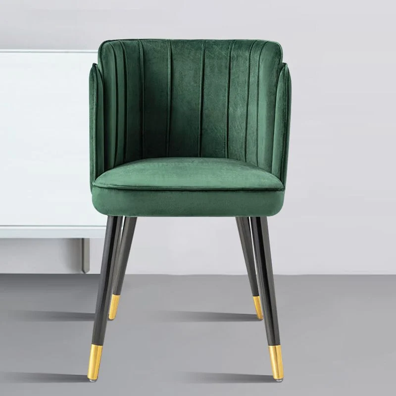 Sedia da pranzo imbottita Glam Sedia Parsons verde con gambe legno Clearhalo