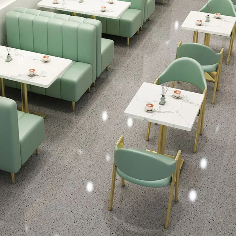 Sedia da pranzo imbottita Glam Sedia da pranzo con schienale aperto e gambe metallo Clearhalo