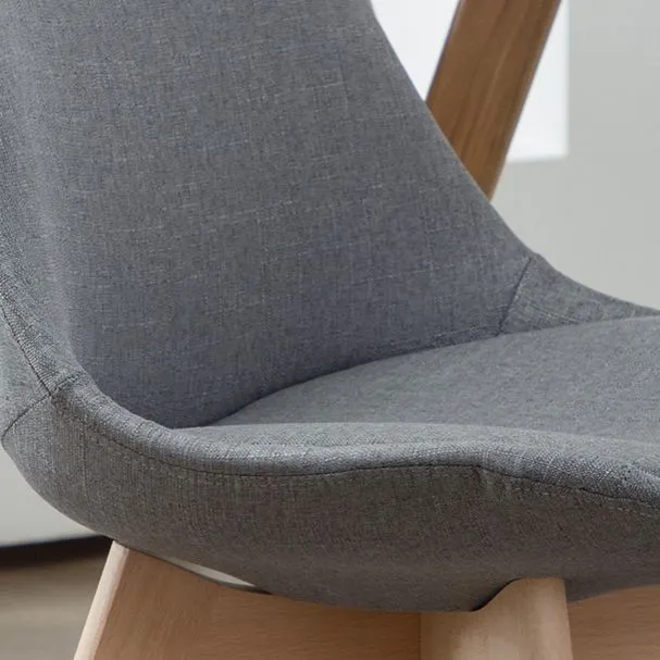 Sedia da pranzo imbottita per camera da letto scandinava con finitura opaca Parsons Clearhalo