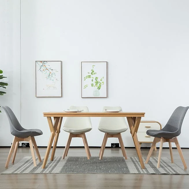 Sedia da pranzo imbottita per camera da letto scandinava con finitura opaca Parsons Clearhalo