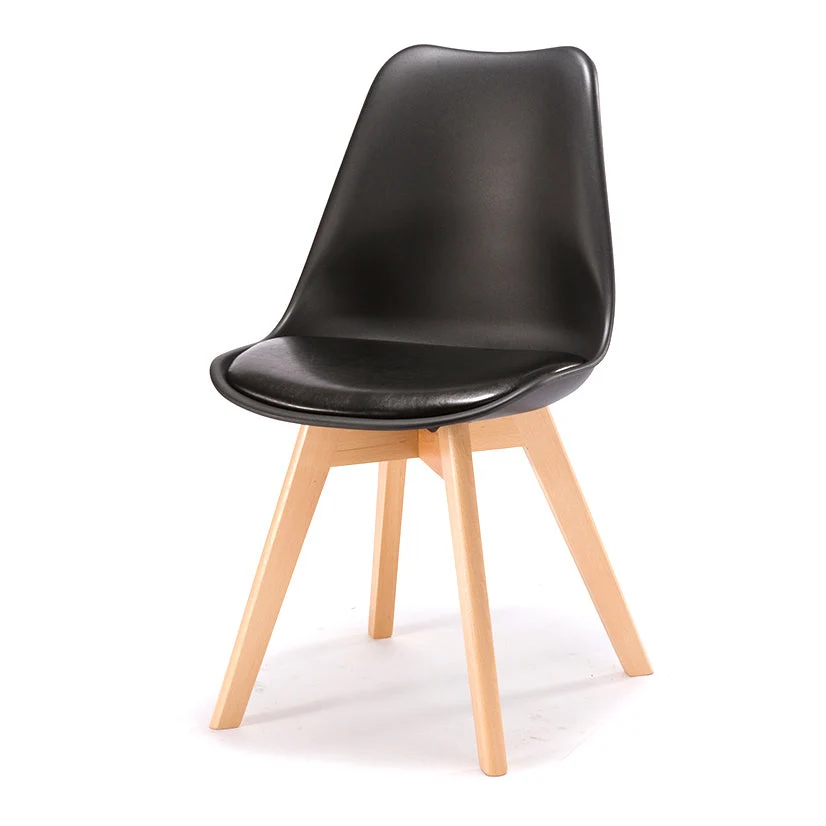 Sedia da pranzo imbottita per camera da letto scandinava con finitura opaca Parsons Clearhalo