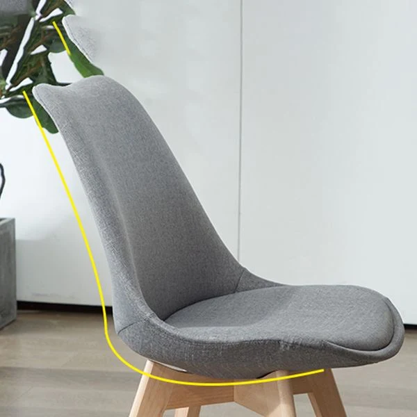 Sedia da pranzo imbottita per camera da letto scandinava con finitura opaca Parsons Clearhalo