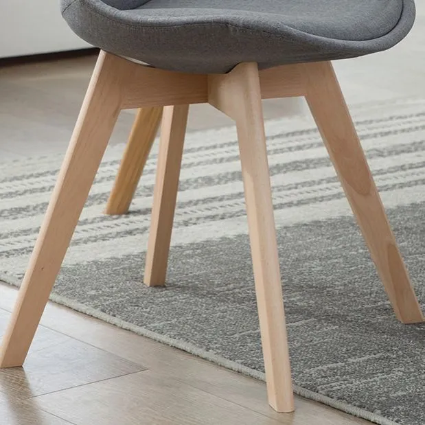 Sedia da pranzo imbottita per camera da letto scandinava con finitura opaca Parsons Clearhalo