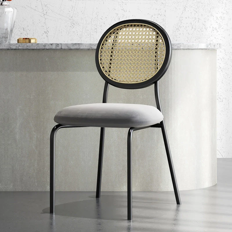 Sedia da pranzo imbottita per la casa industriale con schienale King Louis Clearhalo