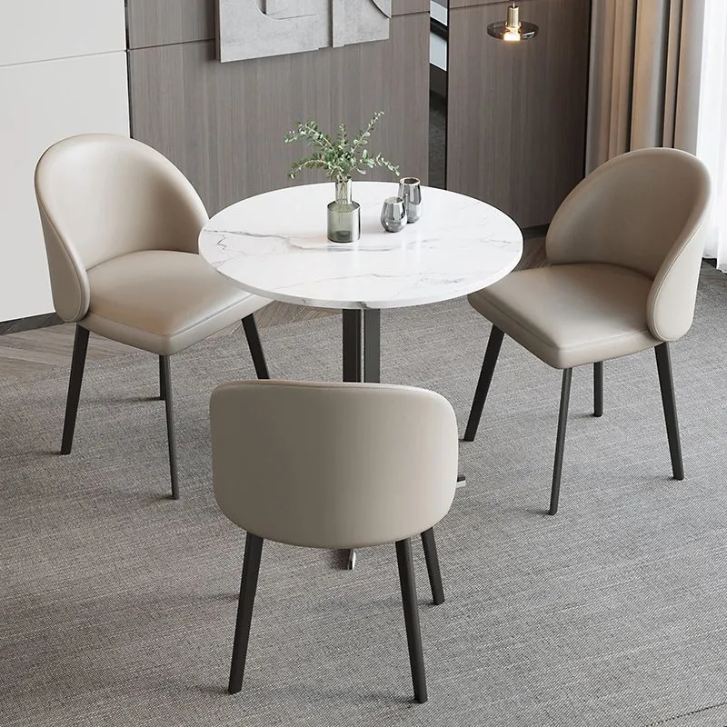 Sedia da pranzo imbottita per cucina contemporanea, colore bianco Clearhalo