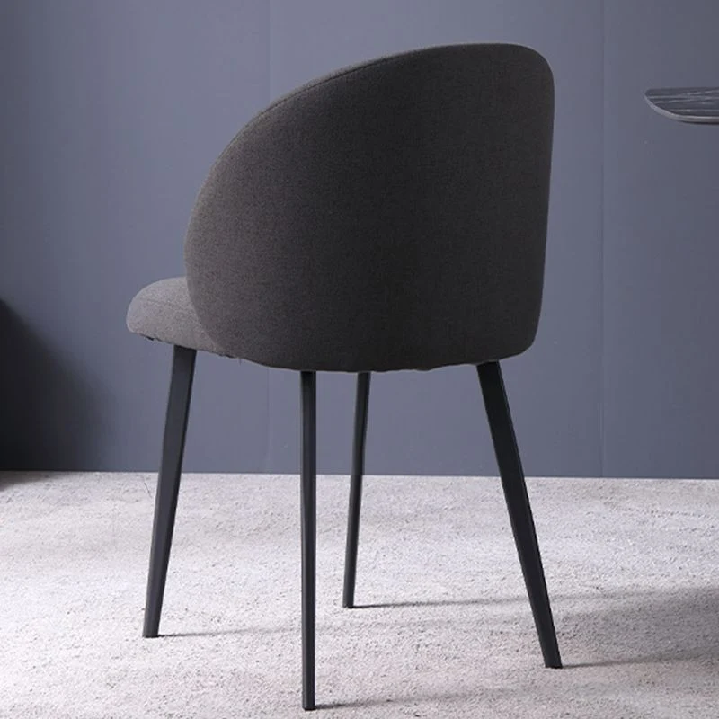 Sedia da pranzo imbottita per cucina contemporanea, sedia laterale grigio Clearhalo