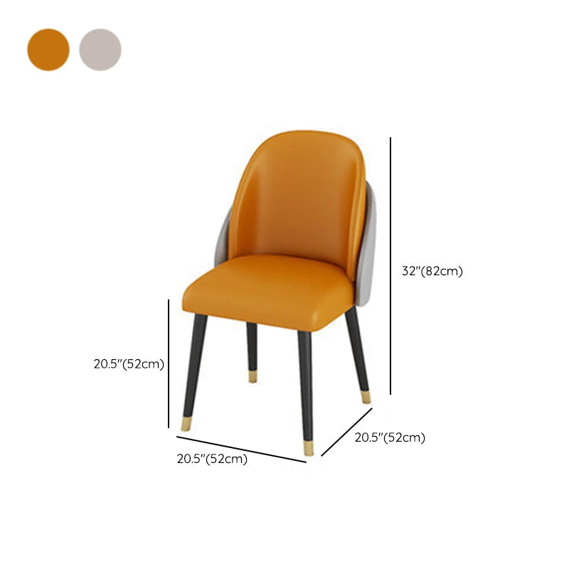 Sedia da pranzo imbottita per sala da pranzo Sedia da pranzo industriale Parsons ecopelle Clearhalo