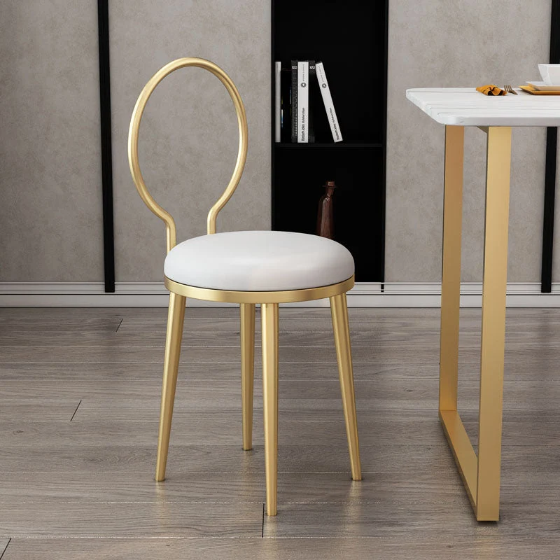 Sedia da pranzo imbottita Sedie laterali da pranzo dal design scandinavo con schienale aperto Clearhalo