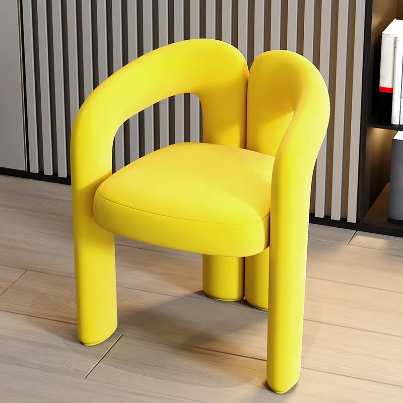 Sedia da pranzo imbottita stile moderno Poltrona da pranzo con schienale aperto Clearhalo