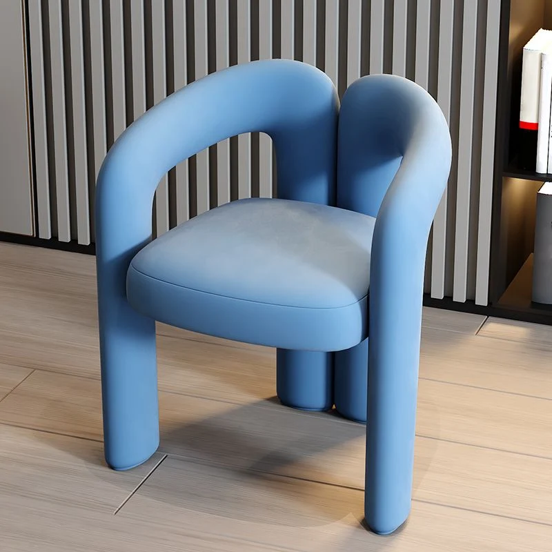 Sedia da pranzo imbottita stile moderno Poltrona da pranzo con schienale aperto Clearhalo