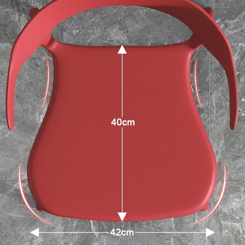 Sedia da pranzo impilabile per la casa Sedia laterale plastica con schienale aperto e senza braccioli Clearhalo