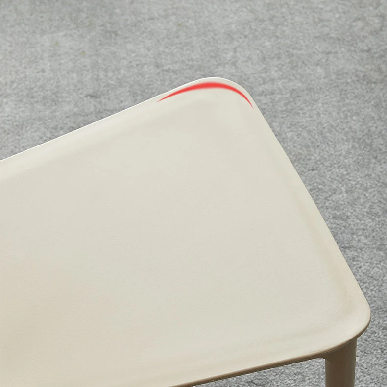 Sedia da pranzo impilabile plastica con schienale aperto per la casa contemporanea Clearhalo