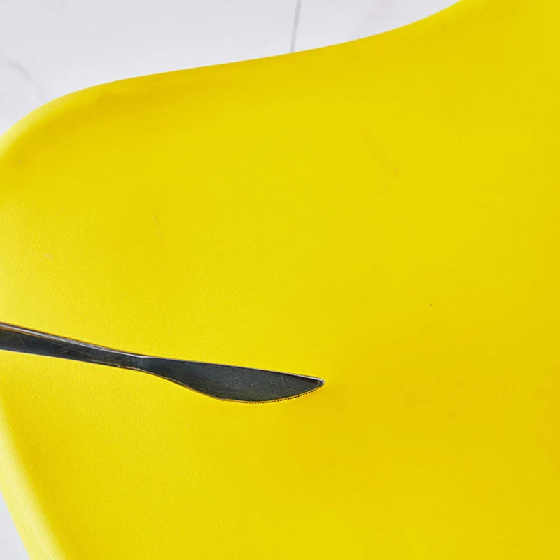 Sedia da pranzo impilabile plastica per la casa. Sedia da pranzo contemporanea con schienale aperto Clearhalo