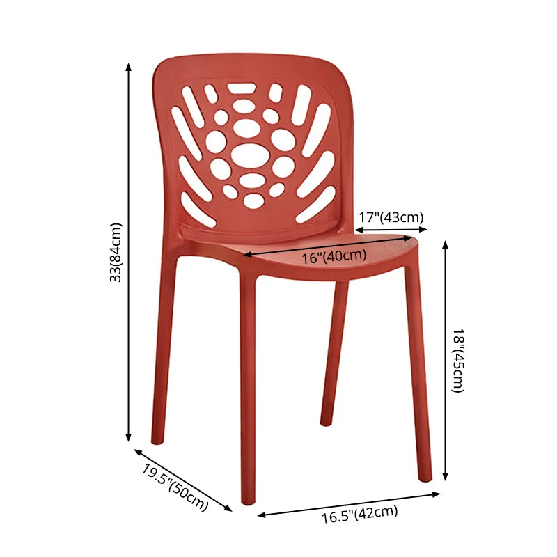 Sedia da pranzo impilabile plastica stile Glam con finitura opaca per uso domestico Clearhalo