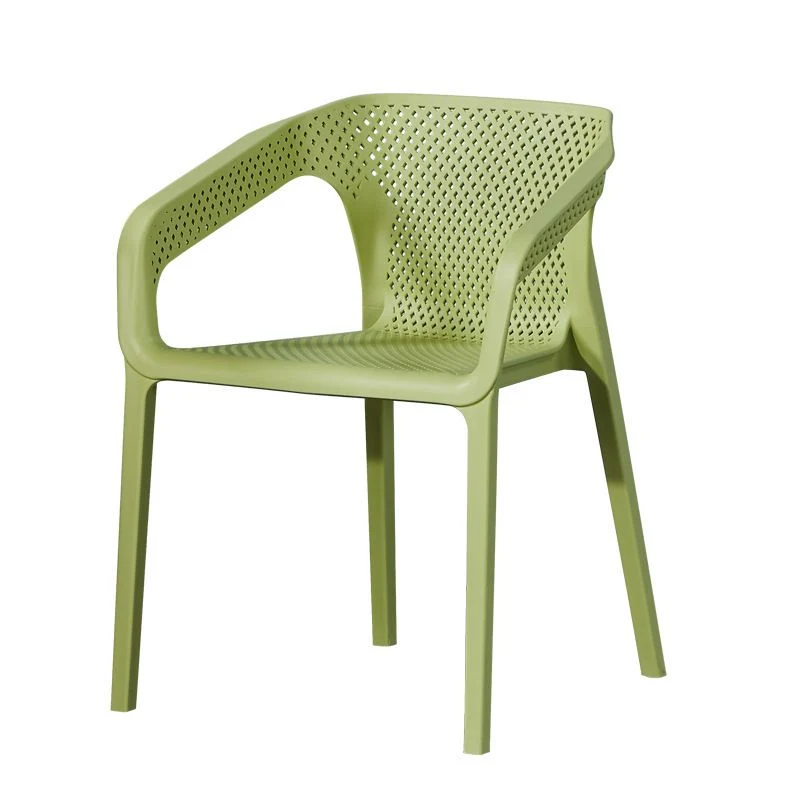 Sedia da pranzo impilabile stile glamour con schienale doghe plastica per interni Clearhalo