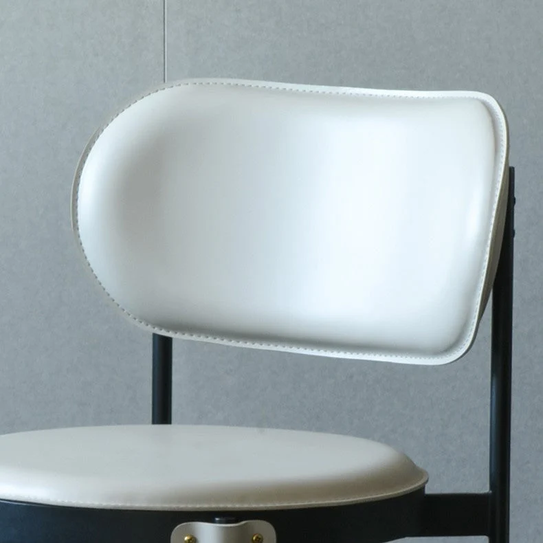 Sedia da pranzo industriale con schienale aperto e gambe nere. Sedia laterale da pranzo Clearhalo