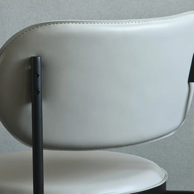 Sedia da pranzo industriale con schienale aperto e gambe nere. Sedia laterale da pranzo Clearhalo