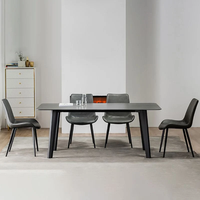 Sedia da pranzo industriale con struttura metallo finitura opaca sedia laterale con schienale massiccio Clearhalo