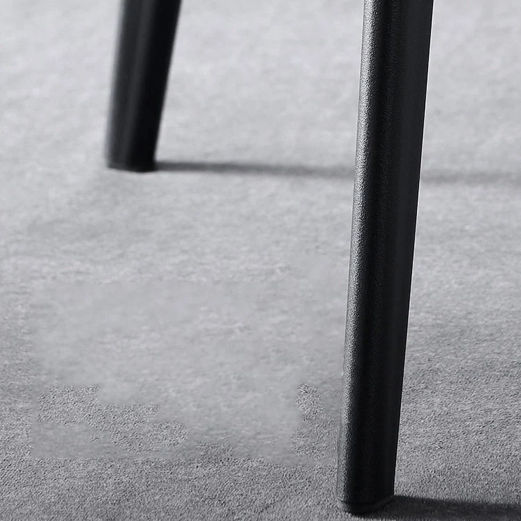 Sedia da pranzo industriale ecopelle Sedia da pranzo per interni con gambe metallo nero Clearhalo