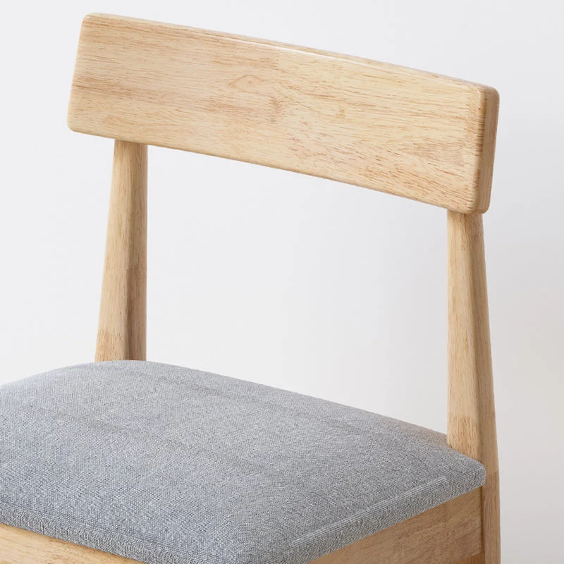 Sedia da pranzo industriale legno Sedia da pranzo singola imbottita senza braccioli con schienale aperto Clearhalo