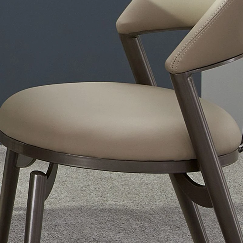 Sedia da pranzo industriale metallo con finitura opaca, sedia laterale con schienale aperto Clearhalo