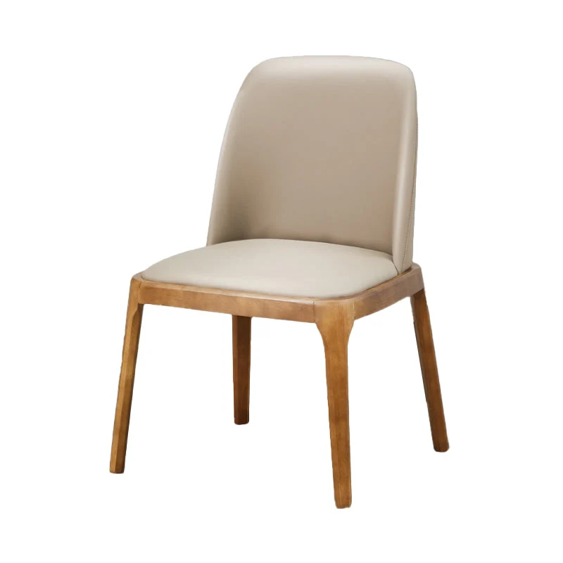 Sedia da pranzo industriale pelle per ristorante Parsons, con gambe noce Clearhalo
