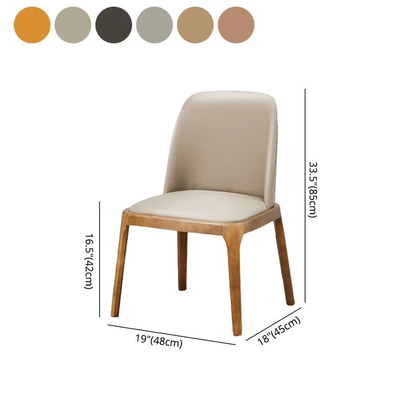 Sedia da pranzo industriale pelle per ristorante Parsons, con gambe noce Clearhalo