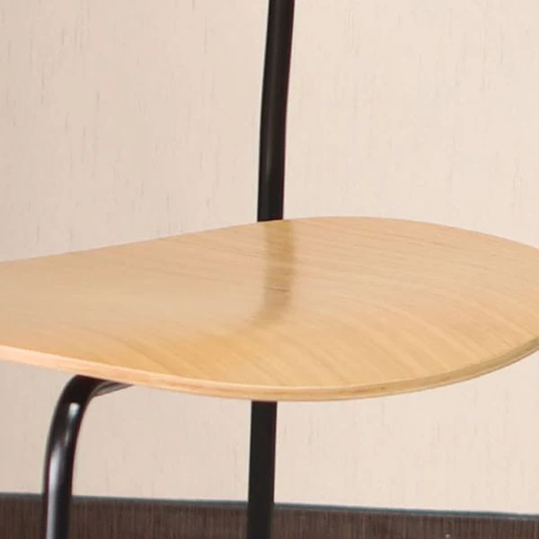 Sedia da pranzo industriale senza braccioli per interni ed esterni, metallo, con schienale aperto Clearhalo
