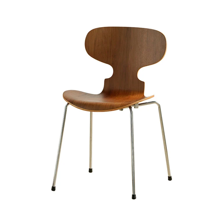 Sedia da pranzo larga 19,29 pollici per interni legno con sedia laterale stile moderno Clearhalo
