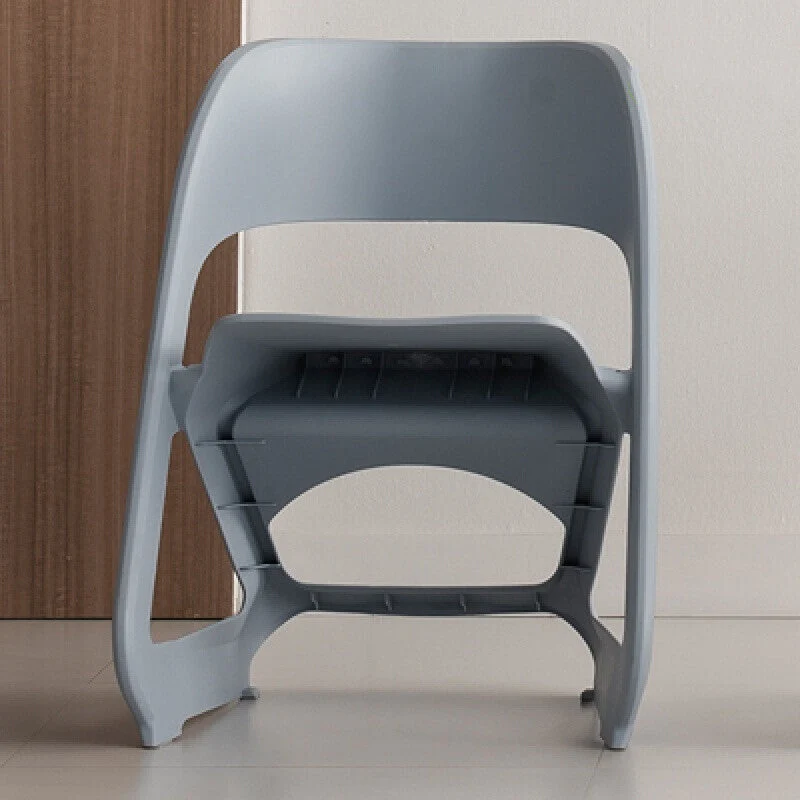 Sedia da pranzo laterale con schienale aperto Sedia moderna senza braccioli plastica Clearhalo