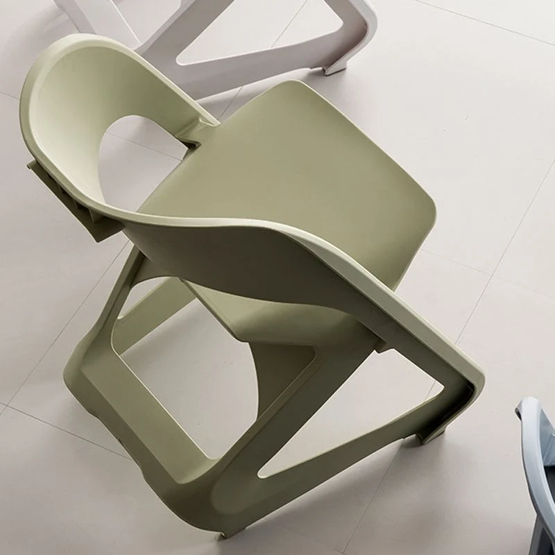 Sedia da pranzo laterale con schienale aperto Sedia moderna senza braccioli plastica Clearhalo